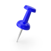 A Slanted Blue Push Pin PNG & PSD Images