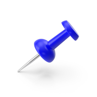 A Very Slanted Blue Push Pin PNG & PSD Images