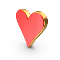 Hearts Red And Gold PNG & PSD Images