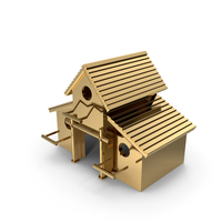 Gold Birdhouse PNG & PSD Images
