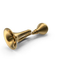 Gold Vintage Bicycle Horn PNG & PSD Images