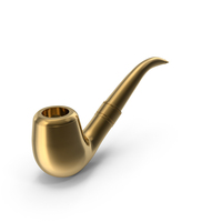 Gold Smoking Pipe PNG & PSD Images