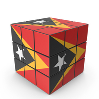East Timor Solved Puzzle Cube Country Flag PNG & PSD Images