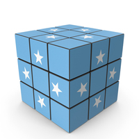 Federated States of Micronesia Solved Puzzle Cube Country Flag PNG & PSD Images