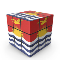 Kiribati Solved Puzzle Cube Country Flag PNG & PSD Images