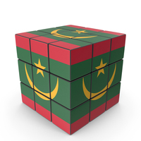 Mauritania Solved Puzzle Cube Country Flag PNG & PSD Images