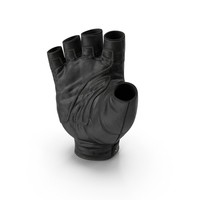 Fingerless Leather Gloves Black PNG & PSD Images