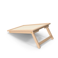Foldable Bed Tray Table With The Left Leg Folded PNG & PSD Images