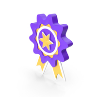 Star Badge Award Medal Achievement Reward Ribbon Icon PNG & PSD Images