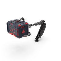 Sci-Fi Robotic Arm with Cargo Container PNG & PSD Images