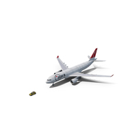 Subaru Follow Me Car Accompanies an Airbus A330-200 Airliner PNG & PSD Images