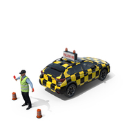 Subaru Follow Me Car with Ground Crew PNG & PSD Images