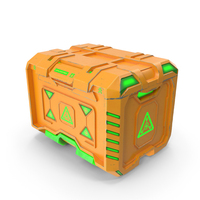 Sci-Fi Supply Crate Orange PNG & PSD Images