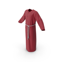 Red Long Robe With Belt PNG & PSD Images
