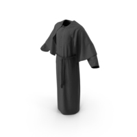 Black Long Mantle With Cape PNG & PSD Images
