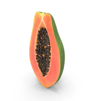 Half Papaya Fruit Green PNG & PSD Images