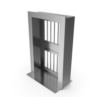 Security Door With Vertical Bars And Lock PNG & PSD Images
