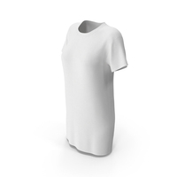 White Longline Women T Shirt PNG & PSD Images