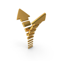 Up Dual Arrow Directional Path PNG & PSD Images