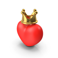 Heart With Crown Icon PNG & PSD Images
