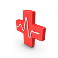 Medical Cross With Heartbeat Icon PNG & PSD Images