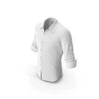 White Rolled Up Long Sleeve Shirt PNG & PSD Images