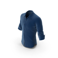 Blue Rolled Up Long Sleeve Shirt PNG & PSD Images