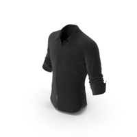 Black Rolled Up Long Sleeve Shirt PNG & PSD Images
