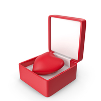 Red Gift Box with Heart PNG & PSD Images