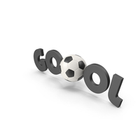 Word Gool with FootBall PNG & PSD Images