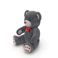Plush Teddy Bear Grey Fur PNG & PSD Images