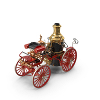 Steam Fire Engine Horse Drawn 1894 PNG & PSD Images