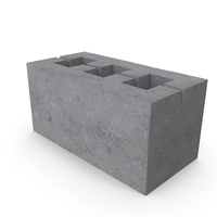 Concrete Pillar Brick 3 Slots PNG & PSD Images