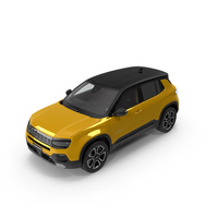 Crossover Jeep Avenger Yellow Simplified PNG & PSD Images