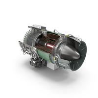 Cutaway Turbofan Jet Engine PNG & PSD Images