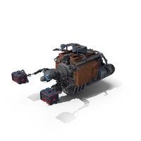 Futuristic Spacecraft With Mechanical Arms And Sci-Fi Container PNG & PSD Images