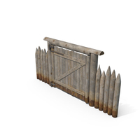 Medieval Gate With Stockade PNG & PSD Images