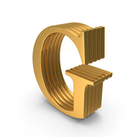 Alphabet Time Roman Gold G PNG & PSD Images