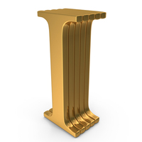 Alphabet Time Roman Gold I PNG & PSD Images