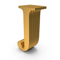 Alphabet Time Roman Gold J PNG & PSD Images