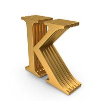 Alphabet Time Roman Gold K PNG & PSD Images