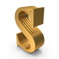 Alphabet Time Roman Gold S PNG & PSD Images
