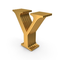 Alphabet Time Roman Gold Y PNG & PSD Images