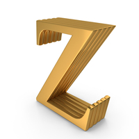 Alphabet Time Roman Gold Z PNG & PSD Images