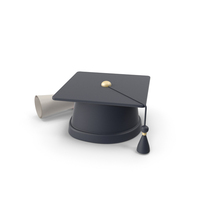Cartoon Mortarboard And Diploma PNG & PSD Images