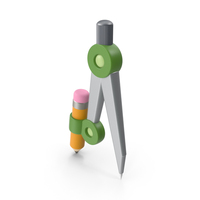 Cartoon Drawing Compass PNG & PSD Images