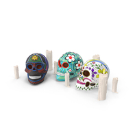 Day Of The Dead Skulls PNG & PSD Images
