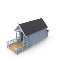Modern Beach Hut Blue PNG & PSD Images