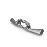 Silver Heart Hand Sculpture PNG & PSD Images