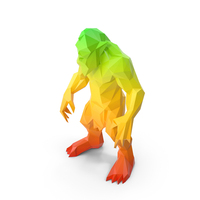Low Poly Stylized Cave Troll PNG & PSD Images